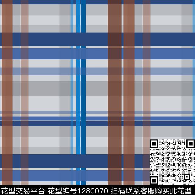 几何格子图案学院风格传统印花花型下载（图片编号: 1280070） - 瓦栏（Walan）