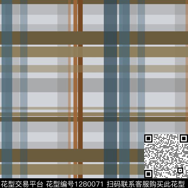 几何格子图案学院风格传统印花花型下载（图片编号: 1280071） - 瓦栏（Walan）