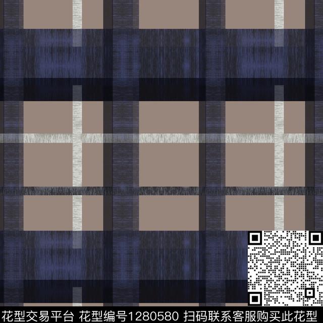 几何格子图案学院风格传统印花花型下载（图片编号: 1280580） - 瓦栏（Walan）