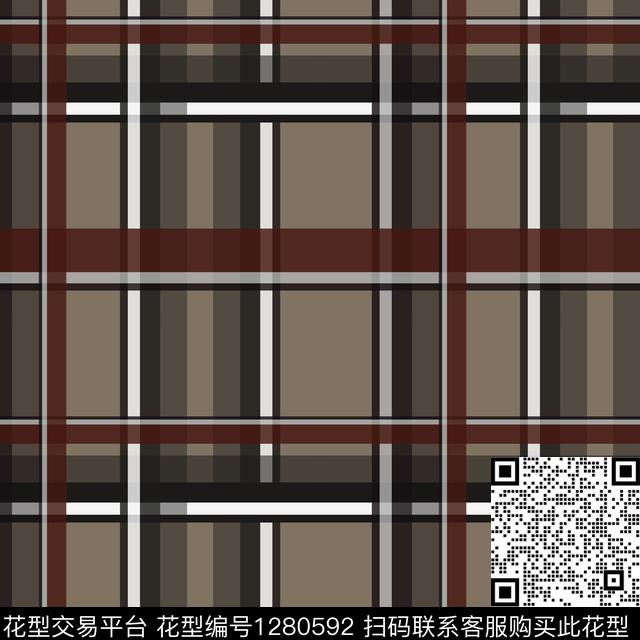 几何学院风格格子图案传统印花花型下载（图片编号: 1280592） - 瓦栏（Walan）
