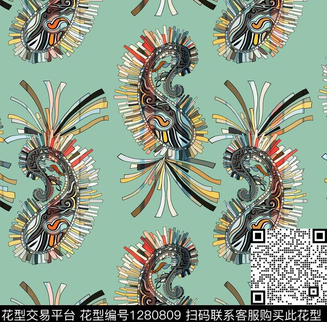 YY-HAIBO-20007.jpg - 1280809 - 数码花型 大牌风 抽象 - 数码印花花型 － 女装花型设计 － 瓦栏