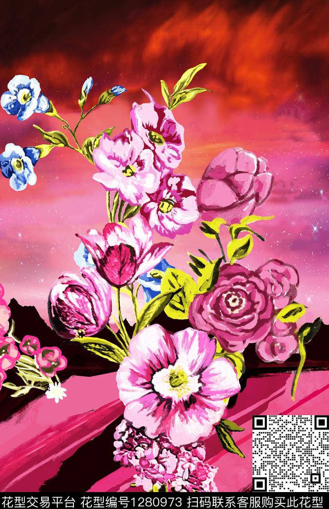 YY-HAIBO-20012.jpg - 1280973 - 定位花 数码花型 大牌风 - 数码印花花型 － 女装花型设计 － 瓦栏