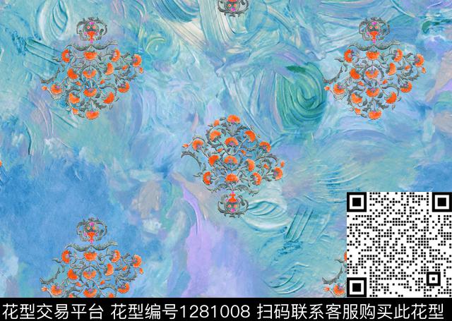 Y2-2.jpg - 1281008 - 抽象花卉 油画花型 清爽 - 数码印花花型 － 女装花型设计 － 瓦栏