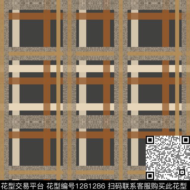 几何格子图案学院风格传统印花花型下载（图片编号: 1281286） - 瓦栏（Walan）