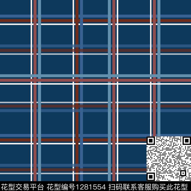 男装格子图案学院风格传统印花花型下载（图片编号: 1281554） - 瓦栏（Walan）