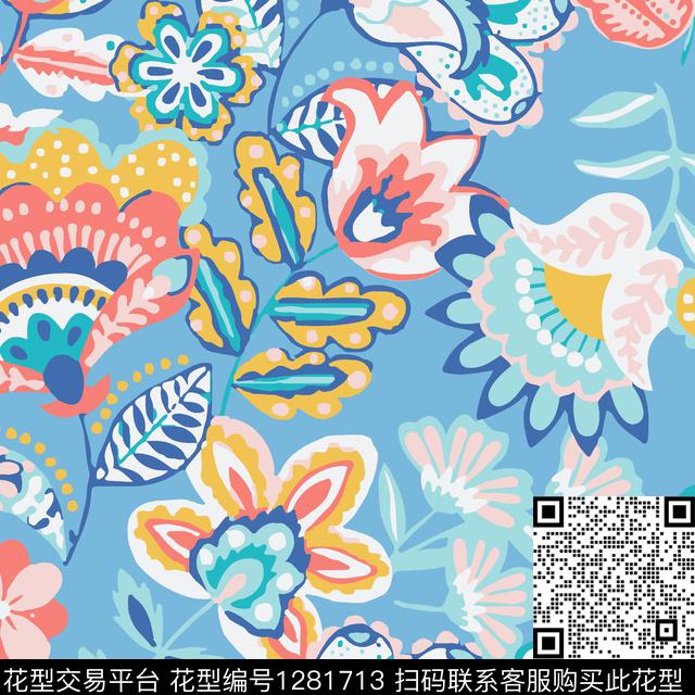 几何女装男装传统印花花型下载（图片编号: 1281713） - 瓦栏（Walan）