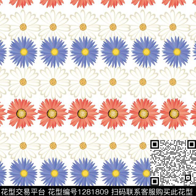 女装花卉休闲传统印花花型下载（图片编号: 1281809） - 瓦栏（Walan）