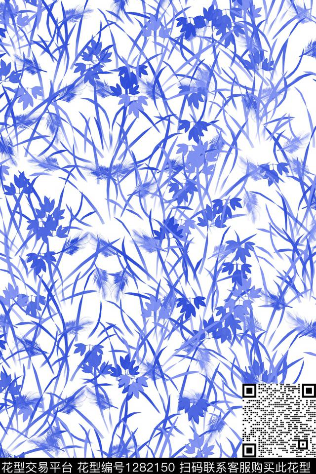 花卉满版散花小清新传统印花花型下载（图片编号: 1282150） - 瓦栏（Walan）