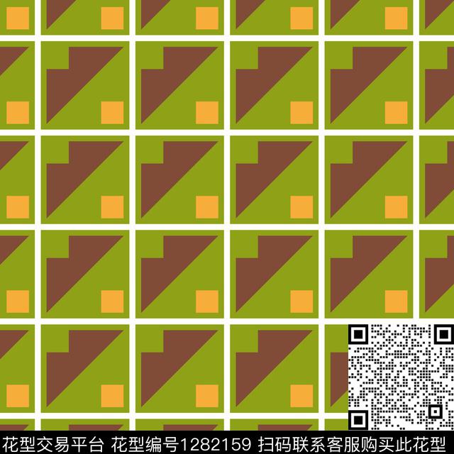 几何泳装童装传统印花花型下载（图片编号: 1282159） - 瓦栏（Walan）