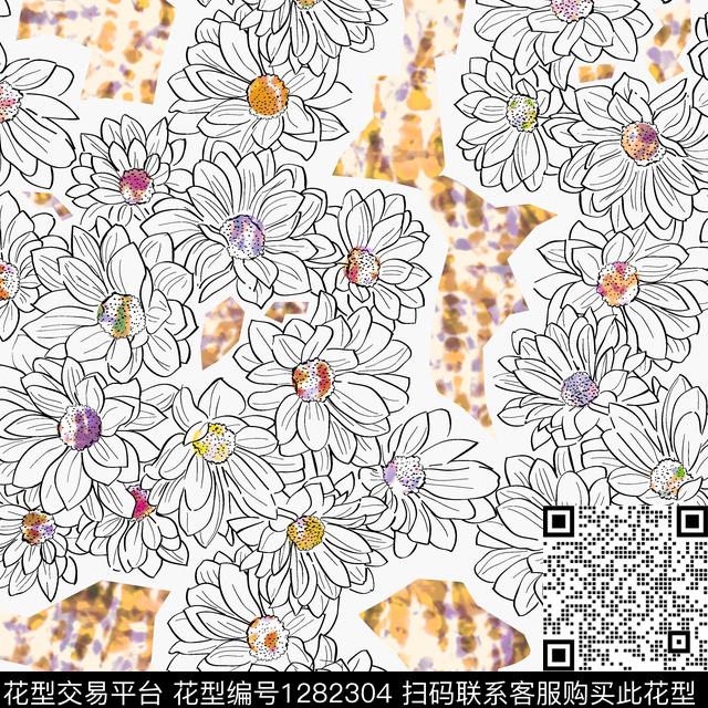 20191212b.jpg - 1282304 - 女装 数码花型 花卉 - 数码印花花型 － 女装花型设计 － 瓦栏