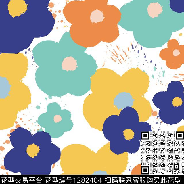 女装花卉泳装传统印花花型下载（图片编号: 1282404） - 瓦栏（Walan）
