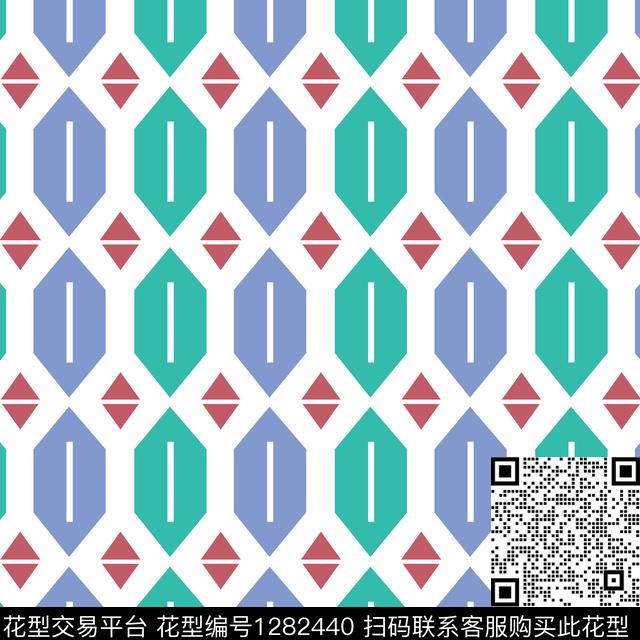 几何泳装童装传统印花花型下载（图片编号: 1282440） - 瓦栏（Walan）