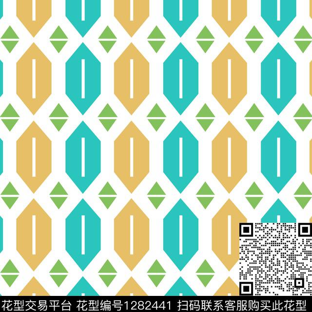 几何泳装童装传统印花花型下载（图片编号: 1282441） - 瓦栏（Walan）