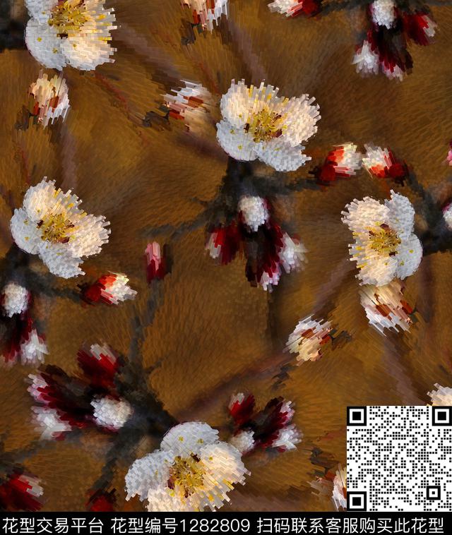 1230.jpg - 1282809 - 抽象花卉 花卉 深圳 - 数码印花花型 － 女装花型设计 － 瓦栏
