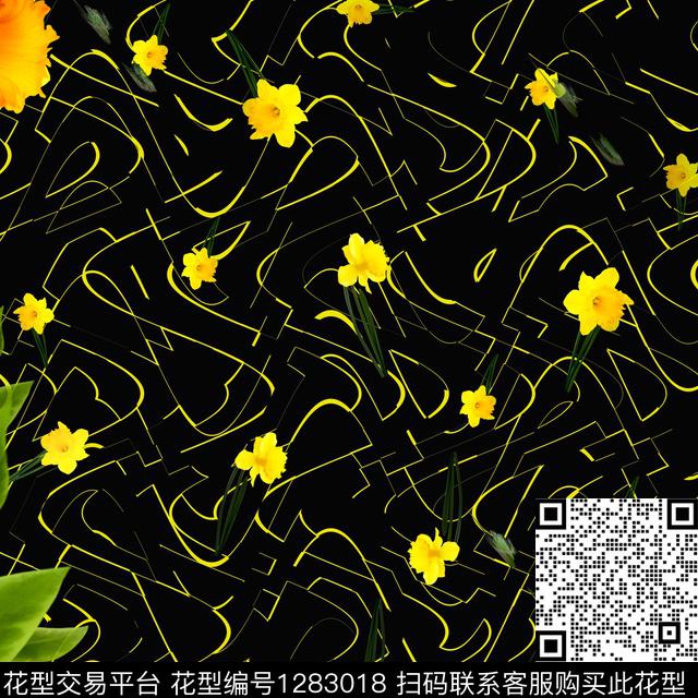 20191214.jpg - 1283018 - 花卉 时尚 创意 - 数码印花花型 － 女装花型设计 － 瓦栏