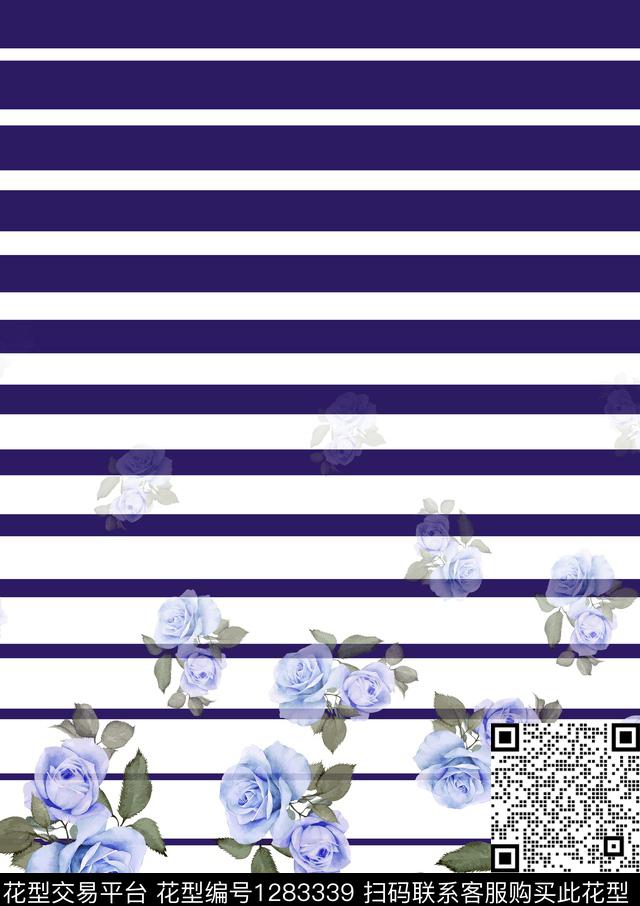 定位花女装定位花花卉数码印花花型下载（图片编号: 1283339） - 瓦栏（Walan）