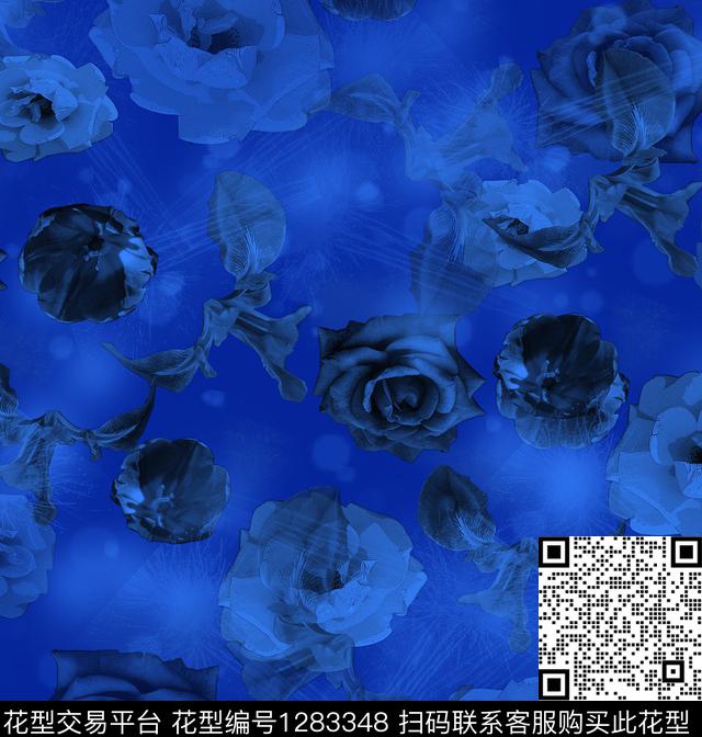686376.jpg - 1283348 - 花卉 抽象 混合拼接 - 数码印花花型 － 女装花型设计 － 瓦栏