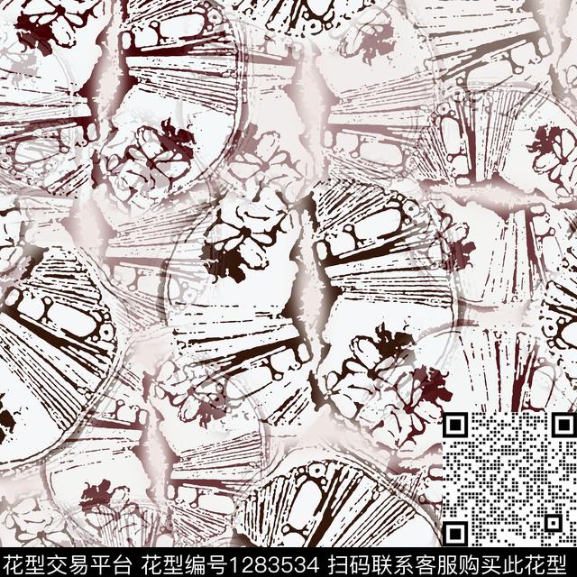 191215-肌理图案-1-00.jpg - 1283534 - 花卉 抽象 肌理图案 - 数码印花花型 － 女装花型设计 － 瓦栏