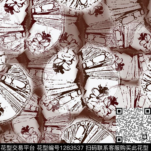 191215-肌理图案-1-4.jpg - 1283537 - 花卉 抽象 肌理图案 - 数码印花花型 － 女装花型设计 － 瓦栏