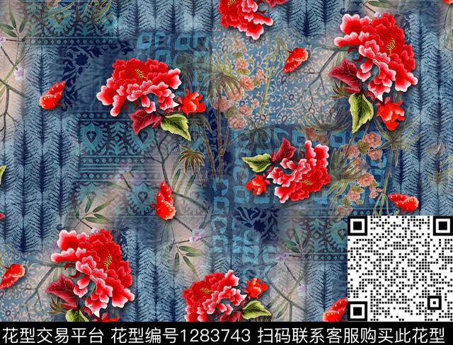 1217-3.jpg - 1283743 - 大牌风 深圳 真丝 - 数码印花花型 － 女装花型设计 － 瓦栏