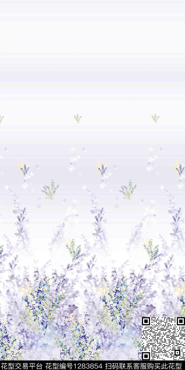 NNQ-2.jpg - 1283854 - 定位花 花卉 大牌风 - 数码印花花型 － 长巾花型设计 － 瓦栏