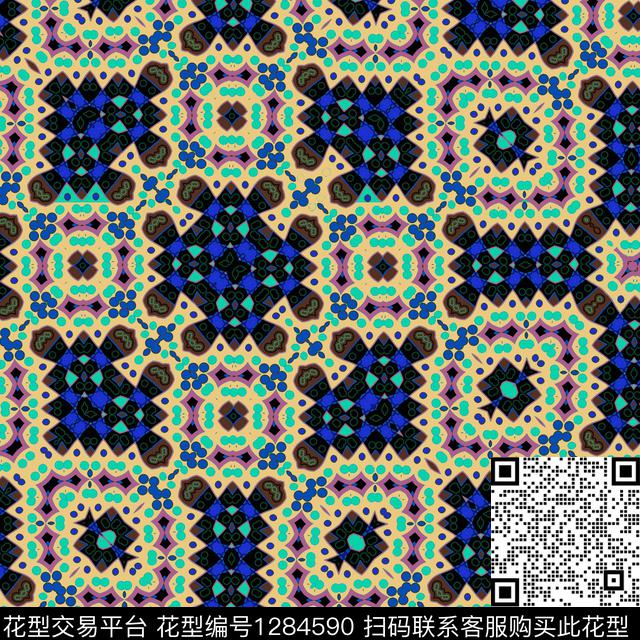 清新几何 6#.jpg - 1284590 - 几何 格子 抽象 - 数码印花花型 － 女装花型设计 － 瓦栏