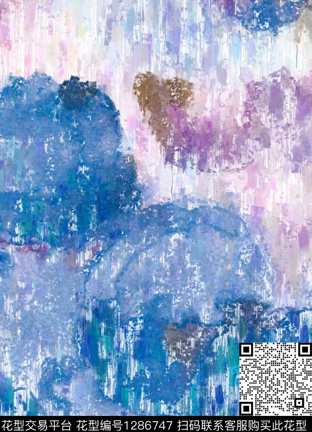G1912071G.tif - 1286747 - 肌理 抽象 手绘 - 数码印花花型 － 女装花型设计 － 瓦栏