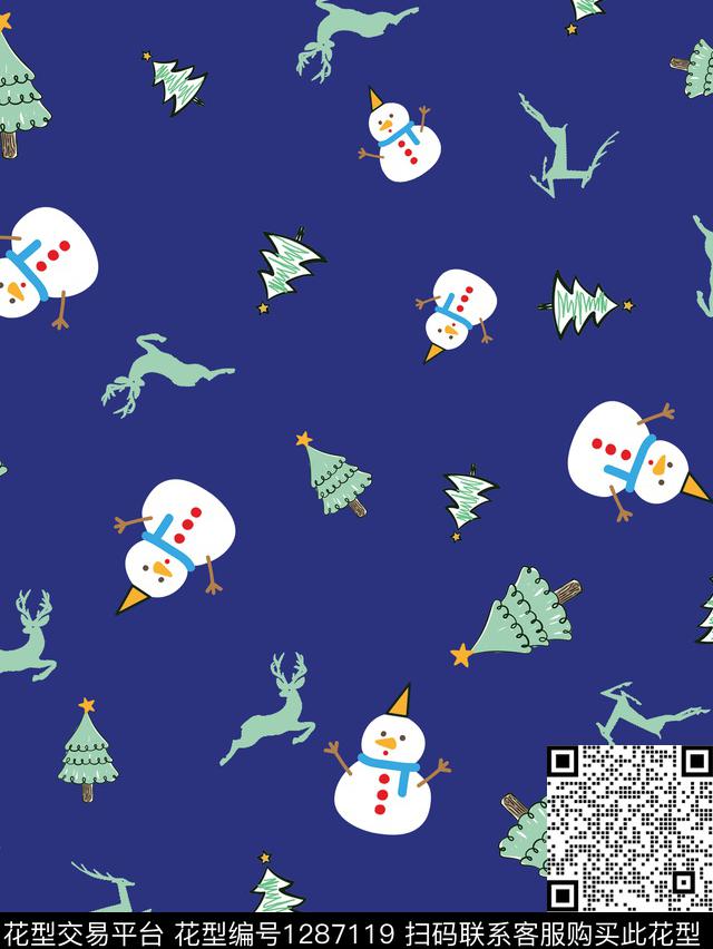 JL-0001B.jpg - 1287119 - 鹿 星星 圣诞 - 数码印花花型 － 童装花型设计 － 瓦栏