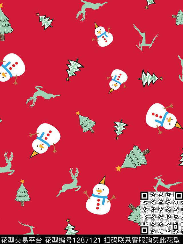 JL-0001C.jpg - 1287121 - 鹿 星星 圣诞 - 数码印花花型 － 童装花型设计 － 瓦栏