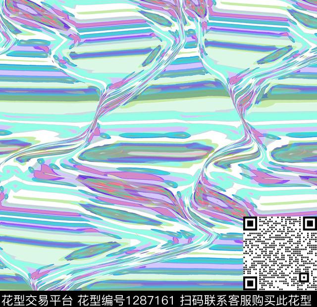 抽象  肌理.jpg - 1287161 - 波浪纹 肌理 抽象 - 数码印花花型 － 女装花型设计 － 瓦栏