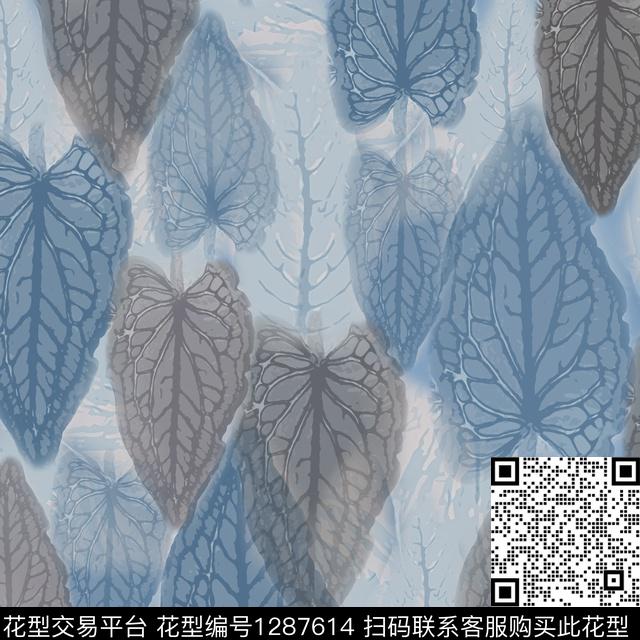 男装绿植树叶迷彩图案数码印花花型下载（图片编号: 1287614） - 瓦栏（Walan）