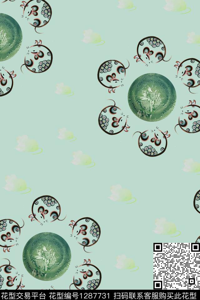 水彩肌理数码印花花型下载（图片编号: 1287731） - 瓦栏（Walan）