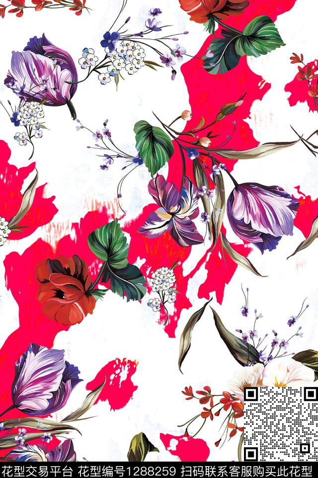 xcwh-dp14-A.jpg - 1288259 - 涂鸦 几何 佩斯利 - 数码印花花型 － 女装花型设计 － 瓦栏