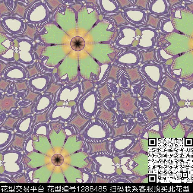 抽象    色块.jpg - 1288485 - 波西米亚 分形 - 数码印花花型 － 女装花型设计 － 瓦栏