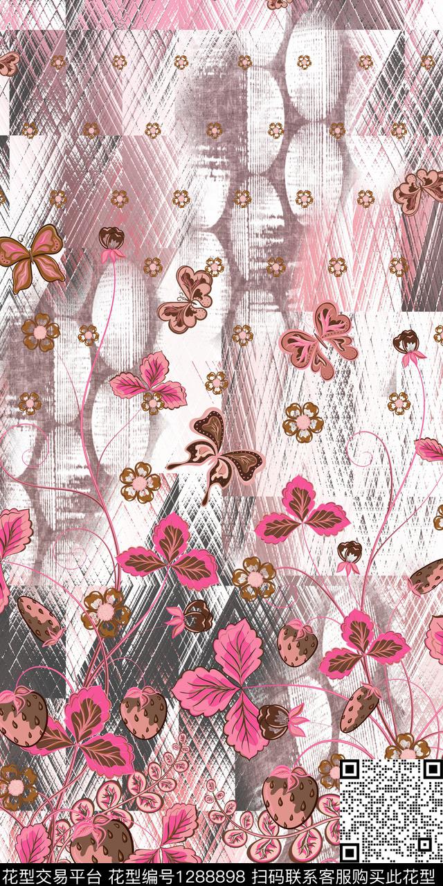 200009.jpg - 1288898 - 定位花 数码花型 大牌风 - 数码印花花型 － 女装花型设计 － 瓦栏