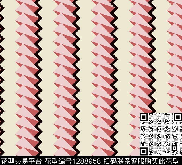 几何女装抽象传统印花花型下载（图片编号: 1288958） - 瓦栏（Walan）