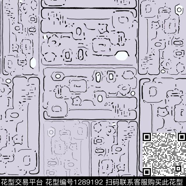 200101-格子混搭-6-3.jpg - 1289192 - 抽象 格子混搭 手绘线条笔触 - 传统印花花型 － 男装花型设计 － 瓦栏