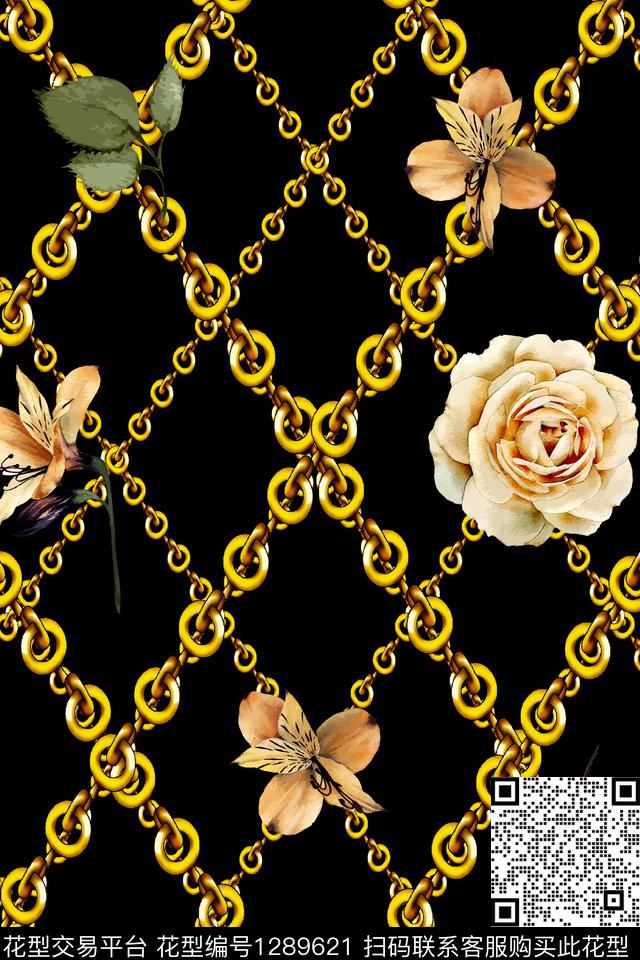 xcwh-dp28.jpg - 1289621 - 涂鸦 几何 花卉 - 数码印花花型 － 女装花型设计 － 瓦栏