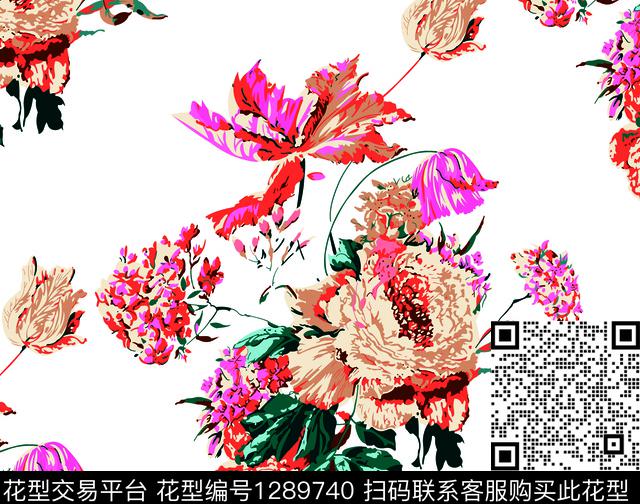 40.jpg - 1289740 - 玫瑰花 大牌风 波西米亚 - 传统印花花型 － 女装花型设计 － 瓦栏