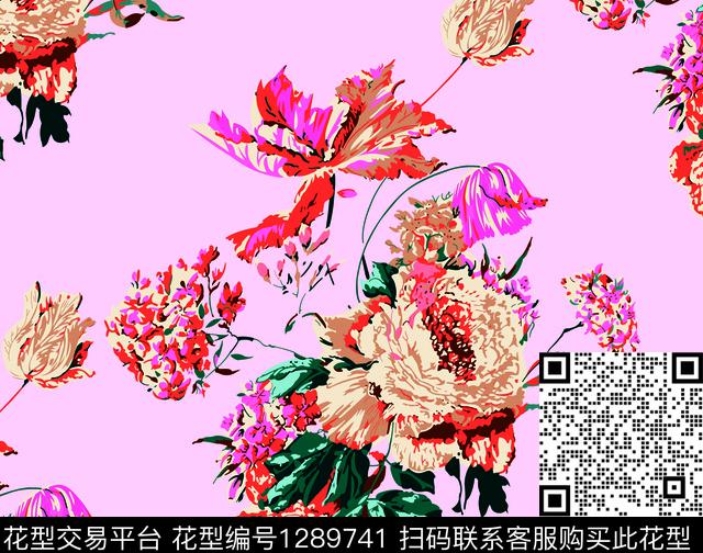 41.jpg - 1289741 - 玫瑰花 数码花型 大牌风 - 数码印花花型 － 女装花型设计 － 瓦栏