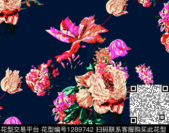 42.jpg - 1289742 - 玫瑰花 数码花型 大牌风 - 数码印花花型 － 女装花型设计 － 瓦栏