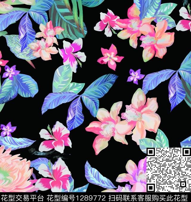 60.jpg - 1289772 - 数码花型 波西米亚 玫瑰花 - 数码印花花型 － 女装花型设计 － 瓦栏