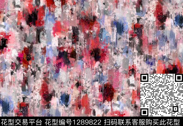 G1912230G.tif - 1289822 - 肌理 抽象 手绘 - 数码印花花型 － 女装花型设计 － 瓦栏