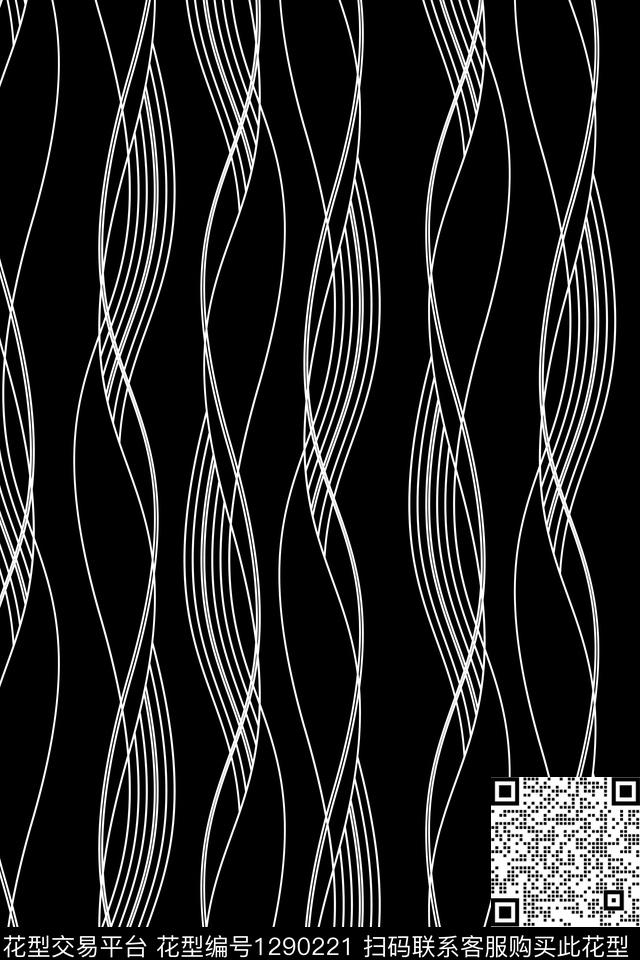 2020-1-6.jpg - 1290221 - 波浪纹 抽象 几何男装 - 传统印花花型 － 男装花型设计 － 瓦栏