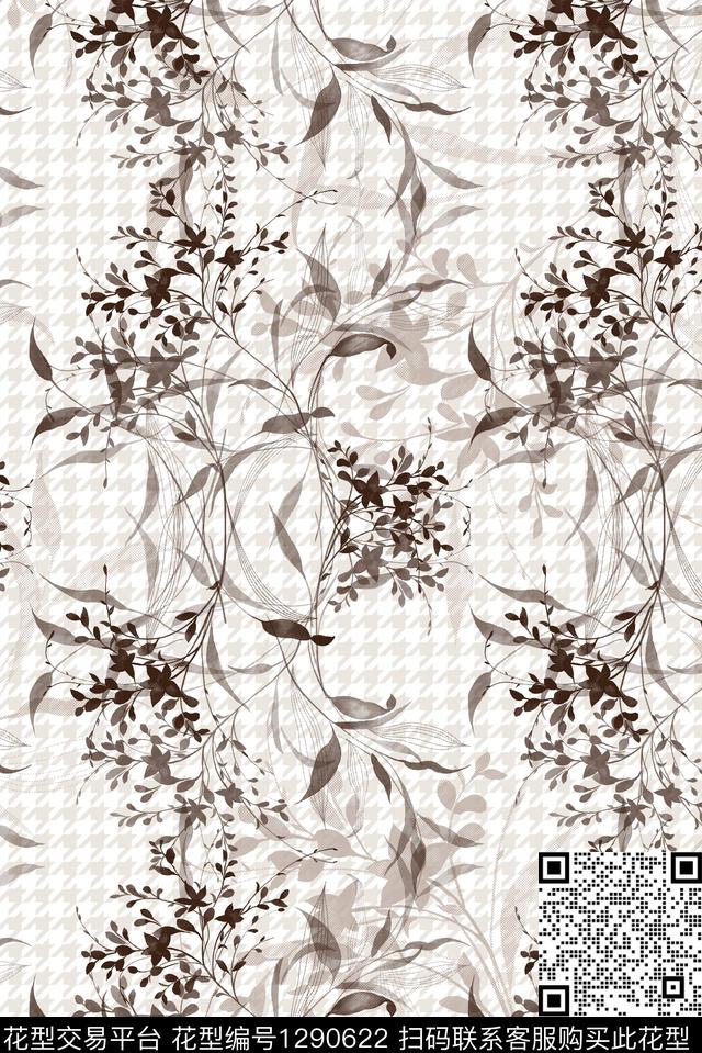 319.jpg - 1290622 - 抽象花卉 满版散花 大牌风 - 数码印花花型 － 女装花型设计 － 瓦栏