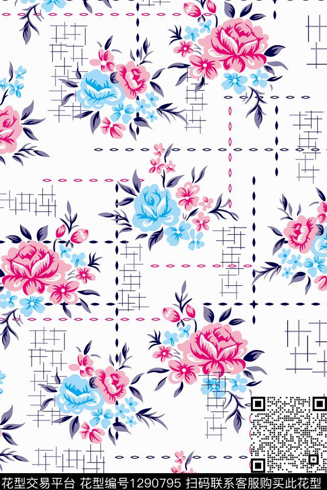 2020-1-16.jpg - 1290795 - 几何 抽象 手绘 - 数码印花花型 － 女装花型设计 － 瓦栏