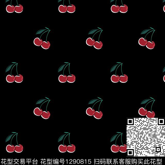 cherry2.jpg - 1290815 - 童装 樱桃 女装 - 传统印花花型 － 童装花型设计 － 瓦栏
