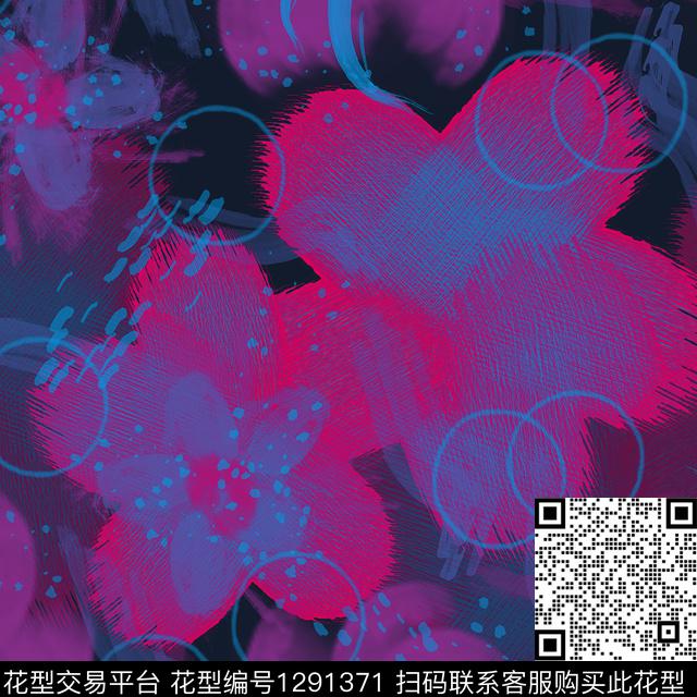 202090.jpg - 1291371 - 抽象 大花 水彩花卉 - 数码印花花型 － 女装花型设计 － 瓦栏
