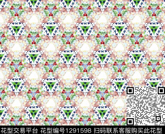 满版散花春夏花型大牌风数码印花花型下载（图片编号: 1291598） - 瓦栏（Walan）