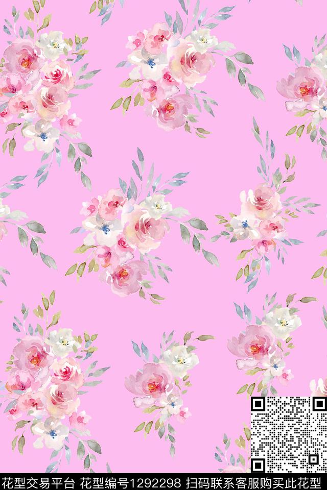 2020-2-6.jpg - 1292298 - 水彩 花卉 手绘 - 数码印花花型 － 女装花型设计 － 瓦栏